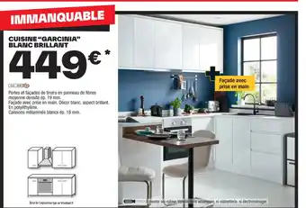 Brico Dépôt CUISINE "GARCINIA" BLANC BRILLANT offre