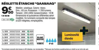 RÉGLETTE ÉTANCHE "QAANAAQ"