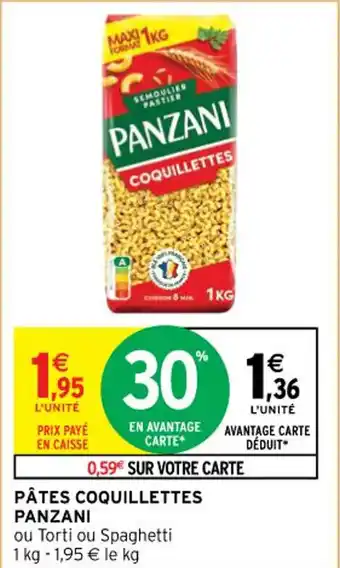 Intermarché PÂTES COQUILLETTES PANZANI offre