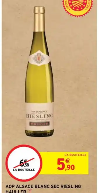 Intermarché AOP ALSACE BLANC SEC RIESLING HAULLER offre