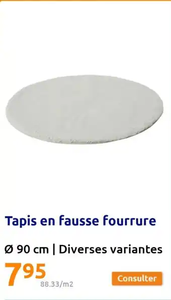 Action Tapis en fausse fourrure offre