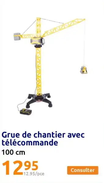 Action Grue de chantier avec télécommande offre