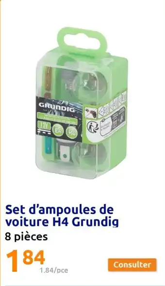 Action Set d'ampoules de voiture H4 Grundig offre
