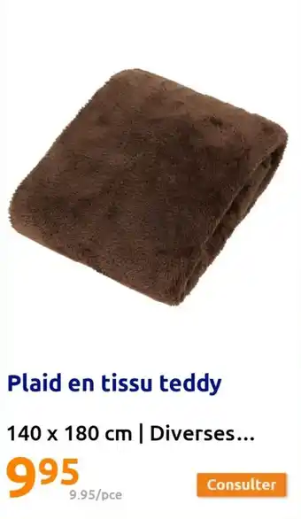 Action Plaid en tissu teddy offre