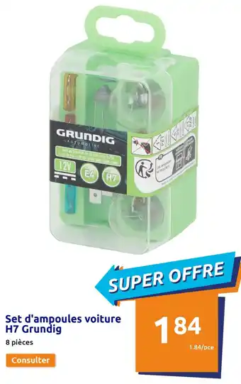 Action Set d'ampoules voiture H7 Grundig offre