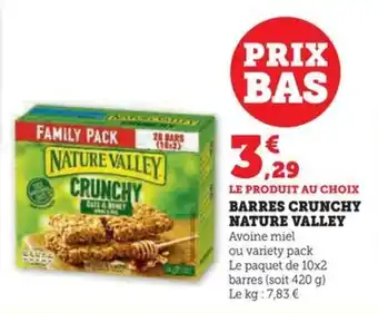 Hyper U BARRES CRUNCHY NATURE VALLEY offre