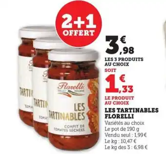 Hyper U LES TARTINABLES FLORELLI offre