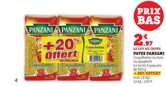 Hyper U PATES PANZANI offre