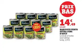 Hyper U HARICOTS VERTS EXTRA-FINS D'AUCY offre