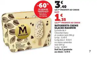 Hyper U BATONNETS CREME GLACEE MAGNUM offre