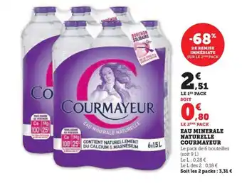 Hyper U EAU MINERALE NATURELLE COURMAYEUR offre