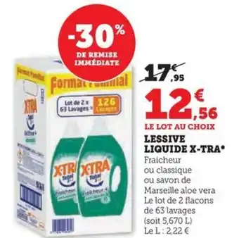 Hyper U LESSIVE LIQUIDE X-TRA* offre