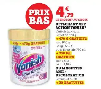 Hyper U DETACHANT OXY ACTION VANISH offre