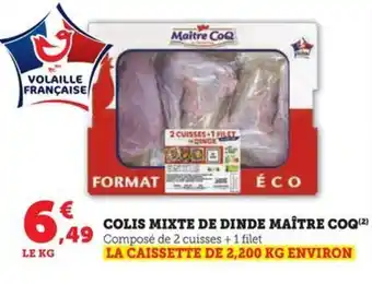 Hyper U COLIS MIXTE DE DINDE MAÎTRE COQ(²) offre