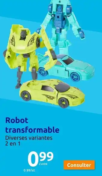 Action Robot transformable offre