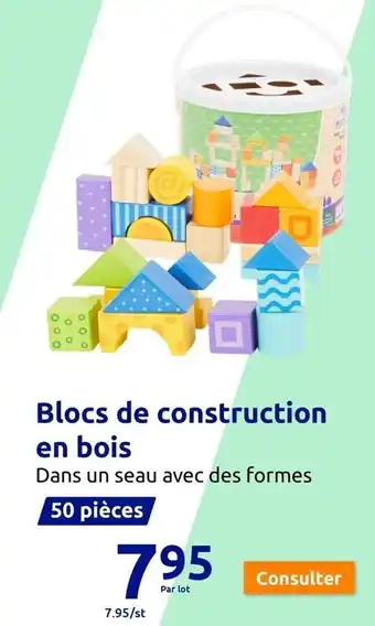Action Blocs de construction en bois offre