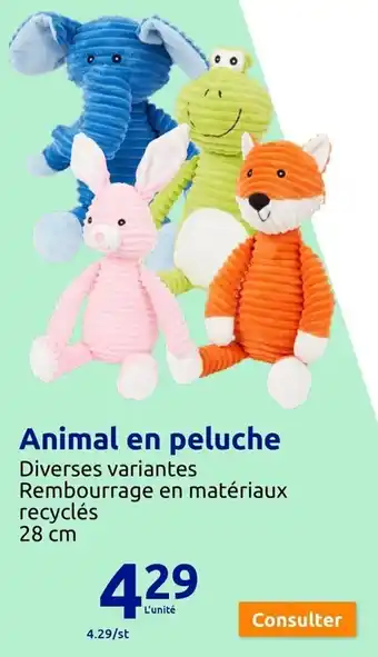 Action Animal en peluche offre