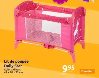 Action Lit de poupée Dolly Star offre