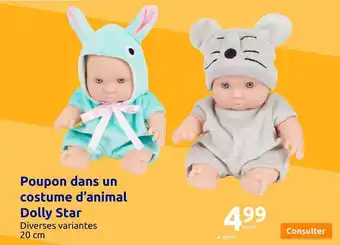 Poupon dans un costume d'animal Dolly Star