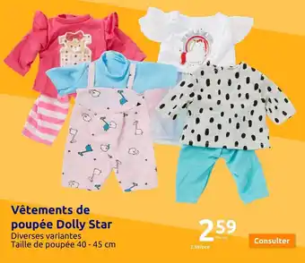 Action Vêtements de poupée Dolly Star offre