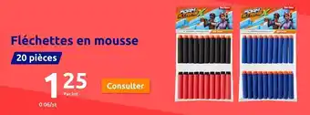 Action Fléchettes en mousse offre