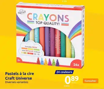 Action Pastels à la cire Craft Universe offre