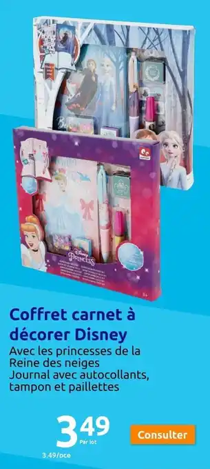 Action Coffret carnet à décorer Disney offre