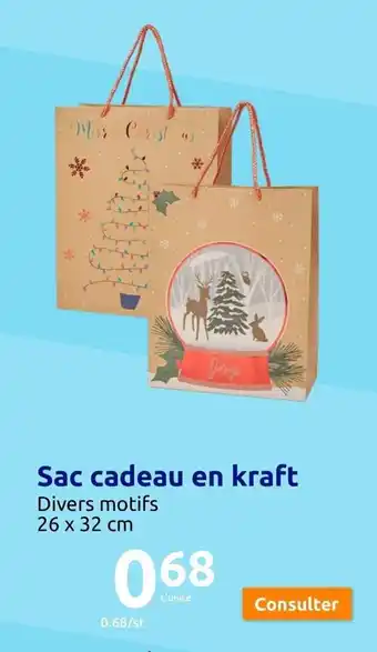 Action Sac cadeau en kraft offre