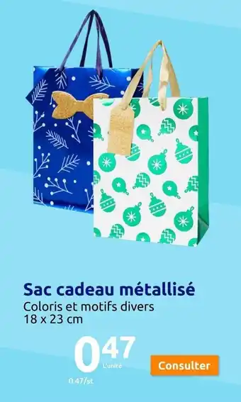 Action Sac cadeau métallisé offre