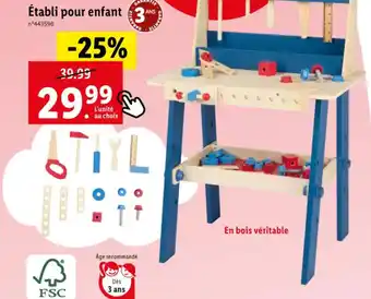 Lidl Établi pour enfant offre