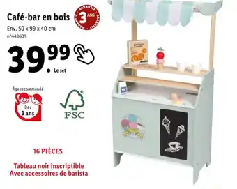 Lidl Café-bar en bois offre