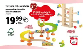 Lidl Circuit à billes en bois offre