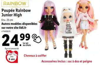 Lidl Poupée Rainbow Junior High offre