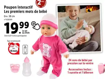 Lidl Poupon interactif Les premiers mots de bébé offre