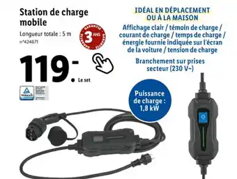 Lidl Station de charge mobile offre
