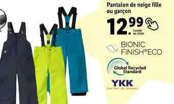 Lidl Pantalon de neige fille ou garçon offre