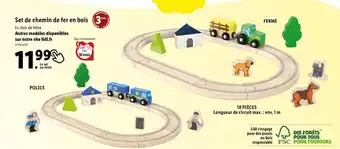 Lidl Set de chemin de fer en bois offre