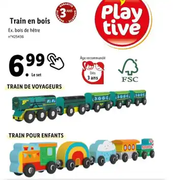 Lidl Train en bois offre