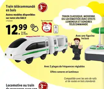 Lidl Train télécommandé 3ANS en bois offre