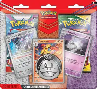JouéClub Asmodee pokemon - pack 2 boosters - carmadura vrombotor et tomberro - octobre 2023 de asmodee offre