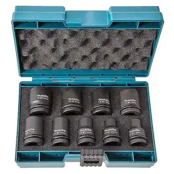 Coffret de 9 douilles pour boulonneuse Ă chocs 1/2 makita d-41517