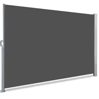 Vounot paravent retractable avec housse de protection 180x300cm gris