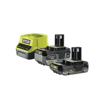 Bricorama Pack 2 batteries ryobi 18v oneplus 4.0ah et 2.0ah - chargeur rapide 2.0ah rc18120-242x offre