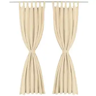 Bricorama Rideau occultant avec boucles 2 pcs 140 x 225 cm beige - beige offre