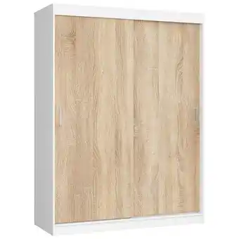Bricorama Helia - armoire à porte coulissante style moderne chambre - 150x200x60 - 6 tablettes+tringle - sonoma offre
