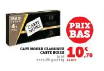 Super U CAFE MOULU CLASSIQUE CARTE NOIRE offre