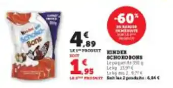 Super U KINDER SCHOKOBONS offre