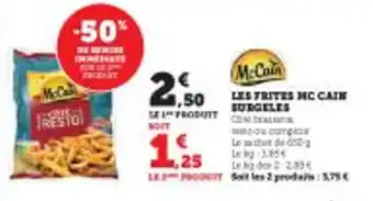 Super U LES FRITES MC CAIN SURGELES offre