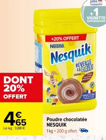 Carrefour Poudre chocolatée NESQUIK offre