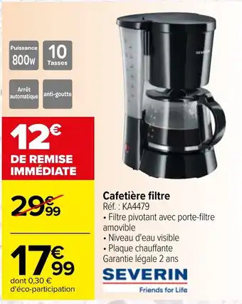 Carrefour Cafetière filtre offre